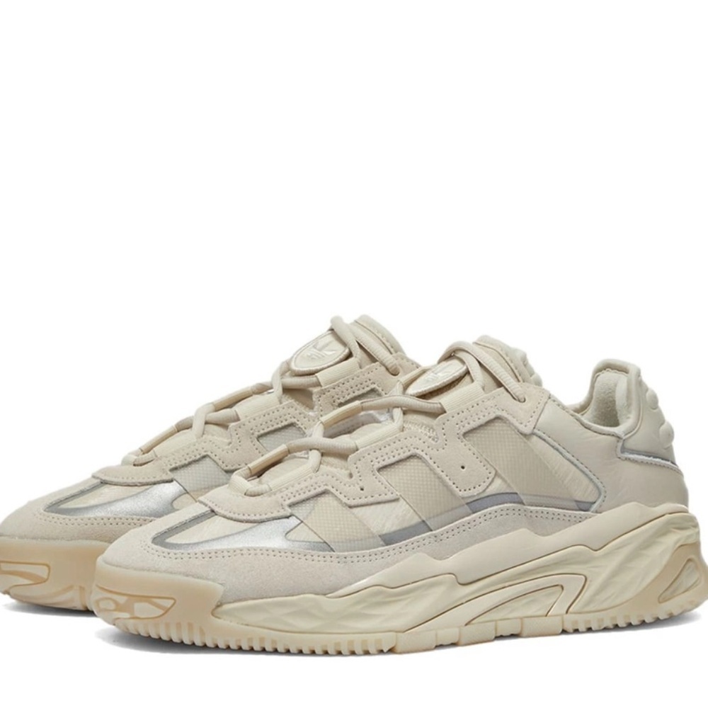 Adidas Cream Sneakers Retro-Inspired Chunky Sole
